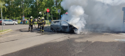 parkoló autó égett Balatonberényben