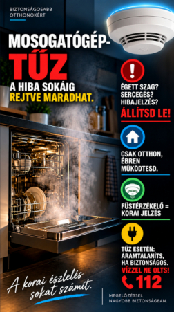 Mosogatógép-tűz: fontos a korai észlelés